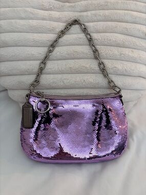 2009 Coach Poppy Sequin Chain Strap
Small Shoulder Bag 14368